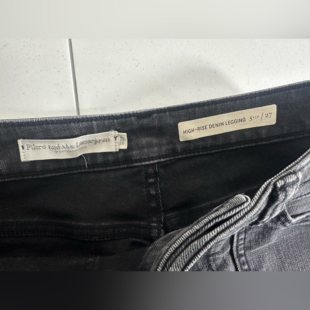 PILCRO & THE LETTERPRESS Sz 27 Jeans High-Rise Ankle Zip Denim Legging Pockets - Picture 10 of 15
